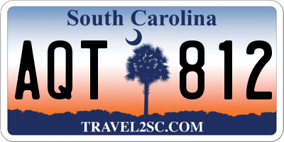 SC license plate AQT812