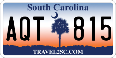 SC license plate AQT815