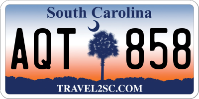 SC license plate AQT858