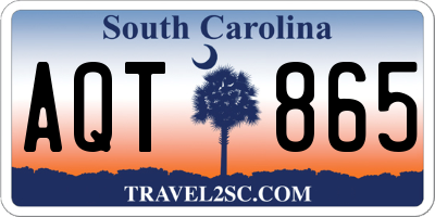 SC license plate AQT865