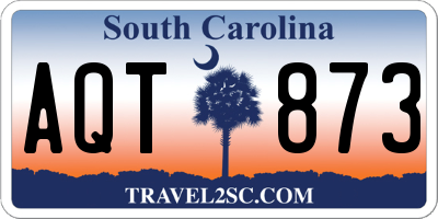 SC license plate AQT873