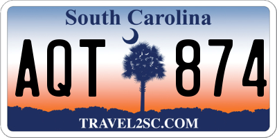 SC license plate AQT874