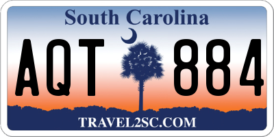SC license plate AQT884