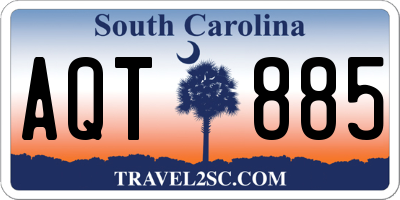 SC license plate AQT885