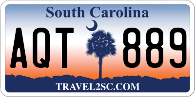 SC license plate AQT889