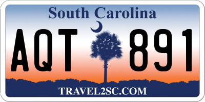 SC license plate AQT891