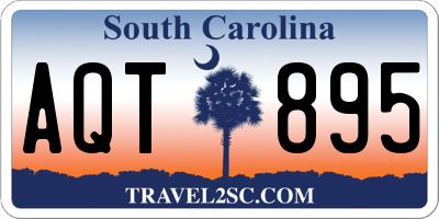 SC license plate AQT895