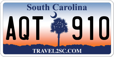 SC license plate AQT910