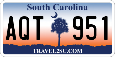 SC license plate AQT951