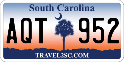 SC license plate AQT952
