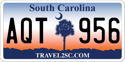SC license plate AQT956
