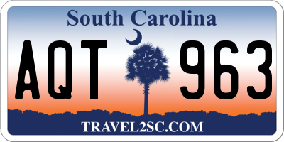 SC license plate AQT963