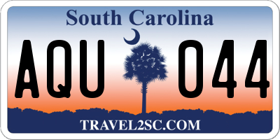 SC license plate AQU044