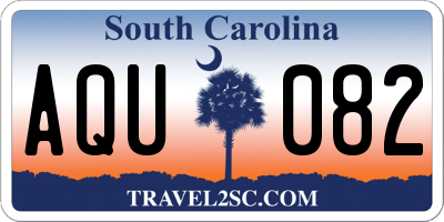 SC license plate AQU082
