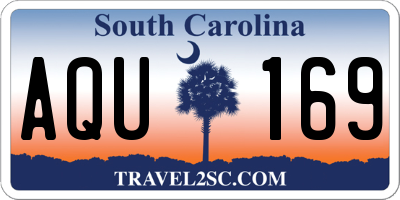 SC license plate AQU169