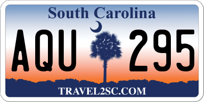 SC license plate AQU295