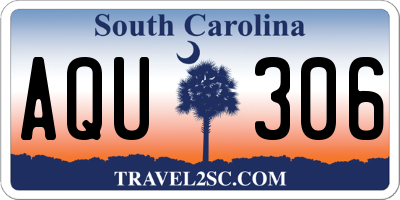 SC license plate AQU306