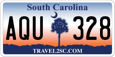 SC license plate AQU328