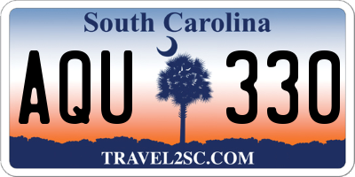 SC license plate AQU330