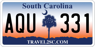 SC license plate AQU331
