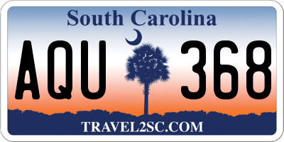 SC license plate AQU368
