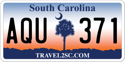 SC license plate AQU371