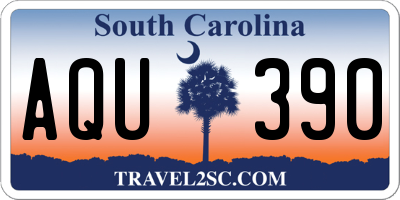 SC license plate AQU390