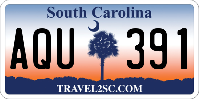 SC license plate AQU391