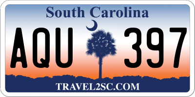 SC license plate AQU397