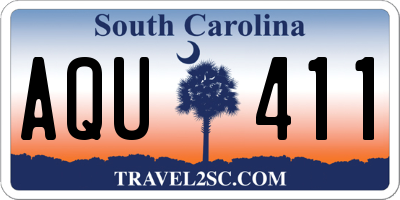 SC license plate AQU411