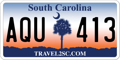 SC license plate AQU413
