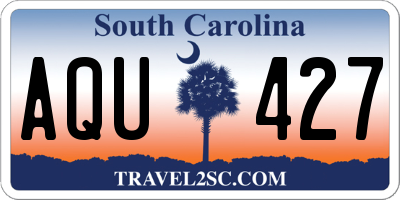 SC license plate AQU427