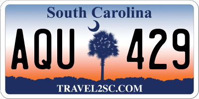 SC license plate AQU429