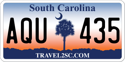 SC license plate AQU435