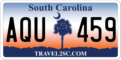 SC license plate AQU459