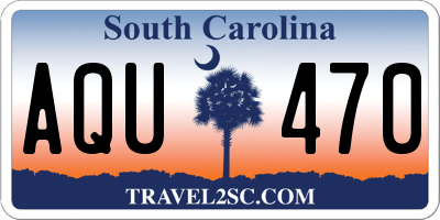 SC license plate AQU470