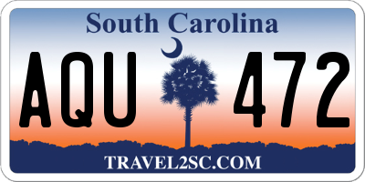 SC license plate AQU472