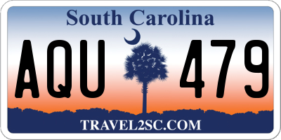 SC license plate AQU479