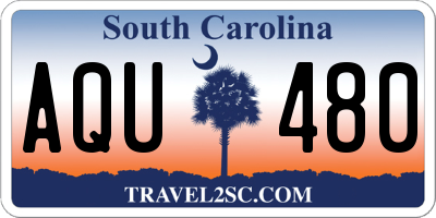 SC license plate AQU480