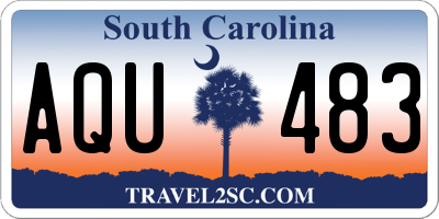 SC license plate AQU483