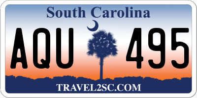 SC license plate AQU495