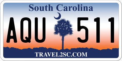 SC license plate AQU511
