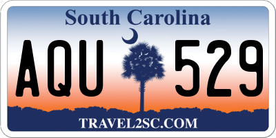 SC license plate AQU529