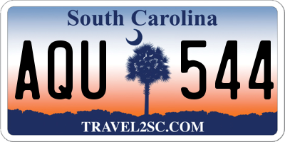 SC license plate AQU544