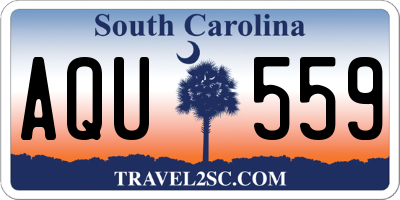 SC license plate AQU559