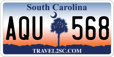 SC license plate AQU568