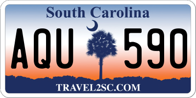 SC license plate AQU590
