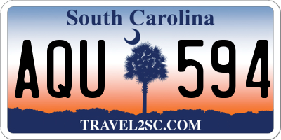 SC license plate AQU594
