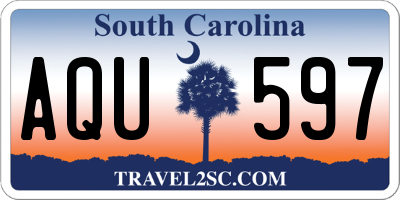 SC license plate AQU597