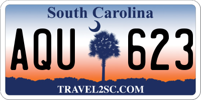 SC license plate AQU623